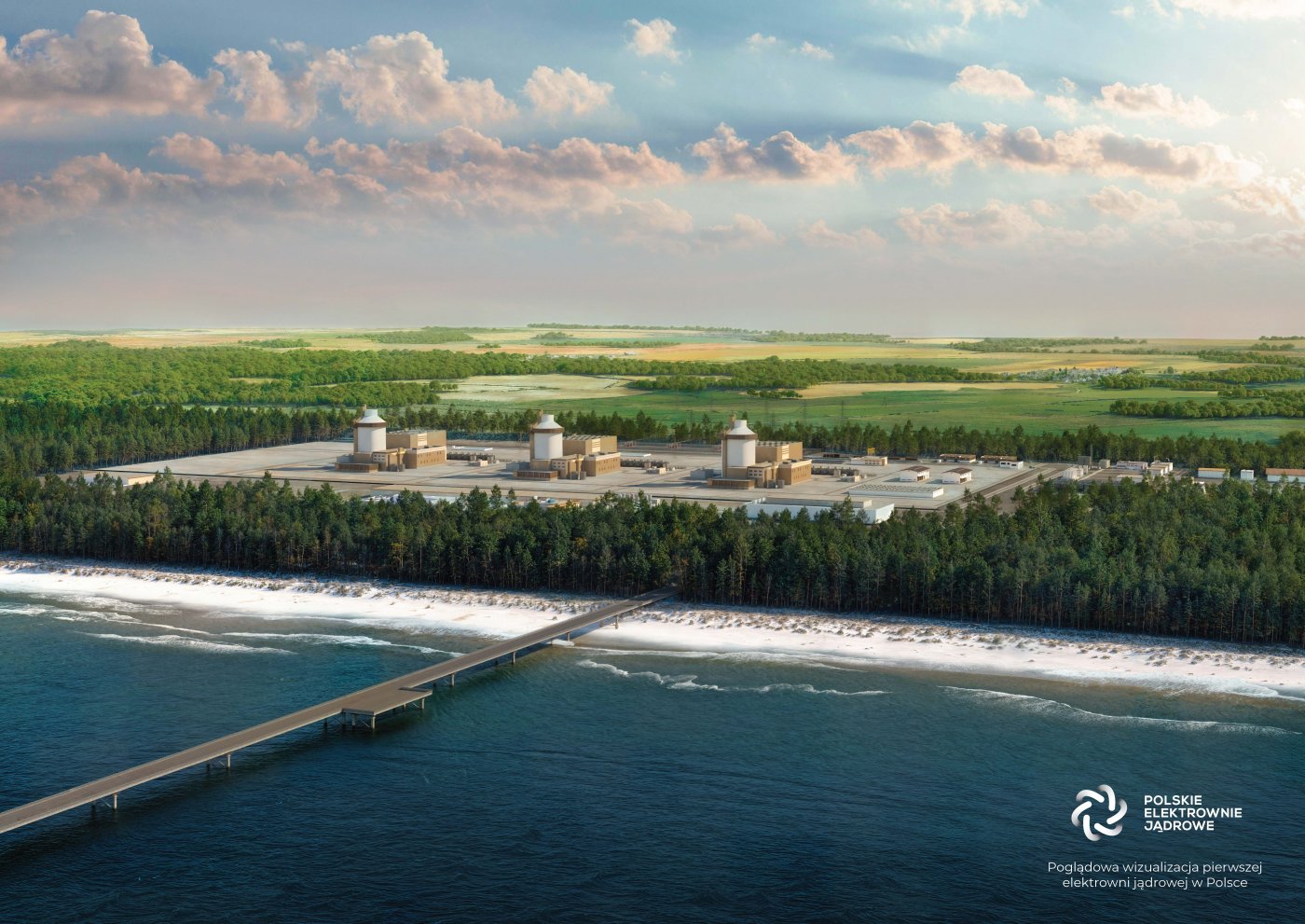 Starania o budowę Polskiej Elektrowni Jądrowej na Pomorzu. Złożono wniosek o budowę (Grafika PEJ)