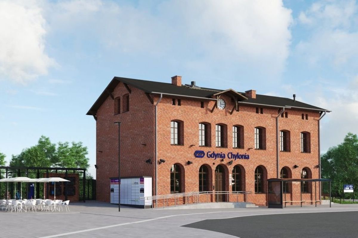 Wizualizacja Dworca Kolejowego Gdynia Chylonia (mat. prasowe Polskie Koleje Państwowe S.A.)