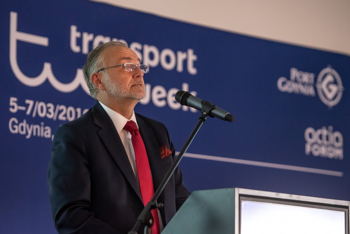 Gości Transport Week powitał prezydent Gdyni Wojciech Szczurek // fot. Dawid Linkowski