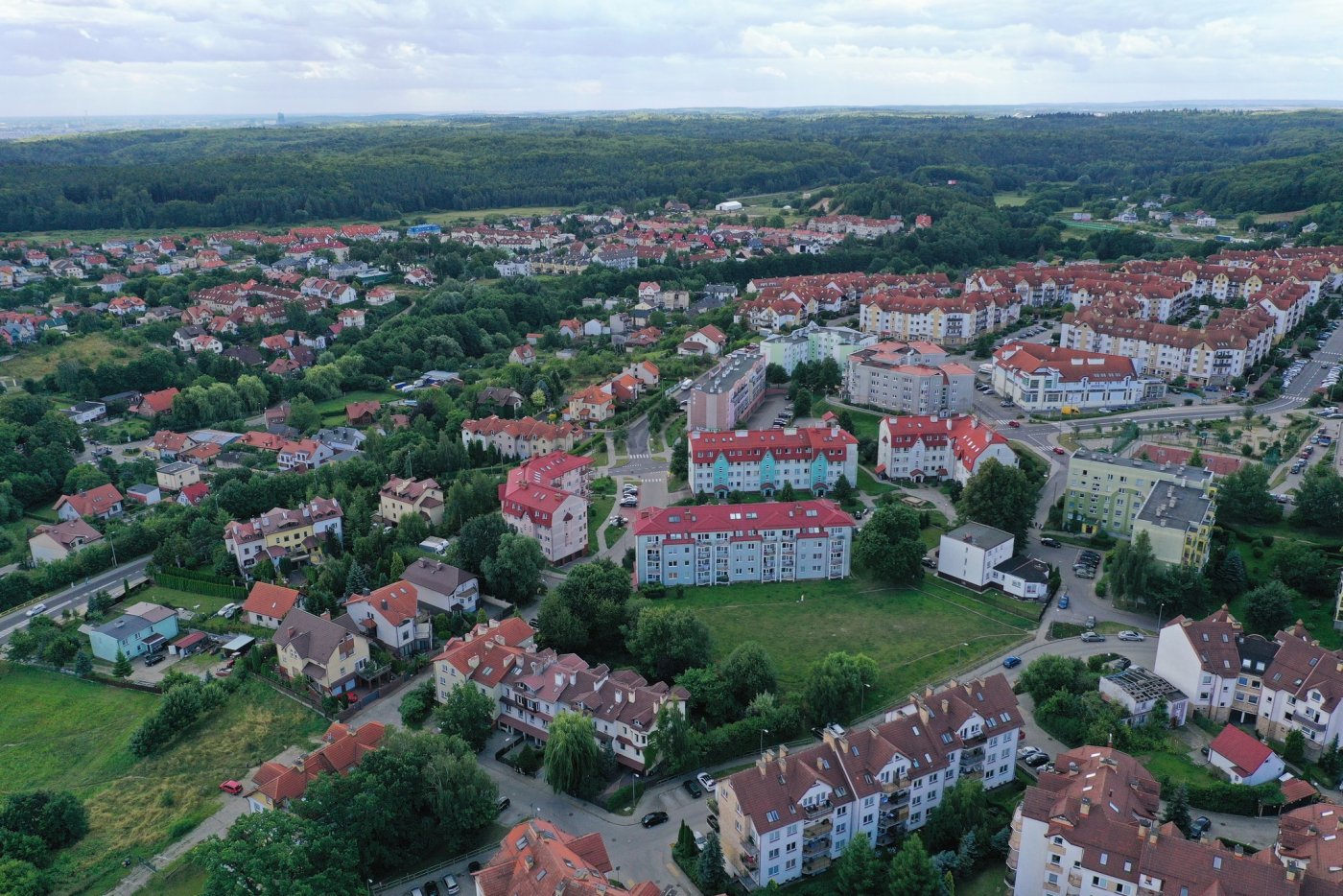 Wielkokacki projekt pieszy coraz bliżej, panorama na część dzielnicy, w której zlokalizowana jest inwestycja, fot. #dzielnicewGdyni