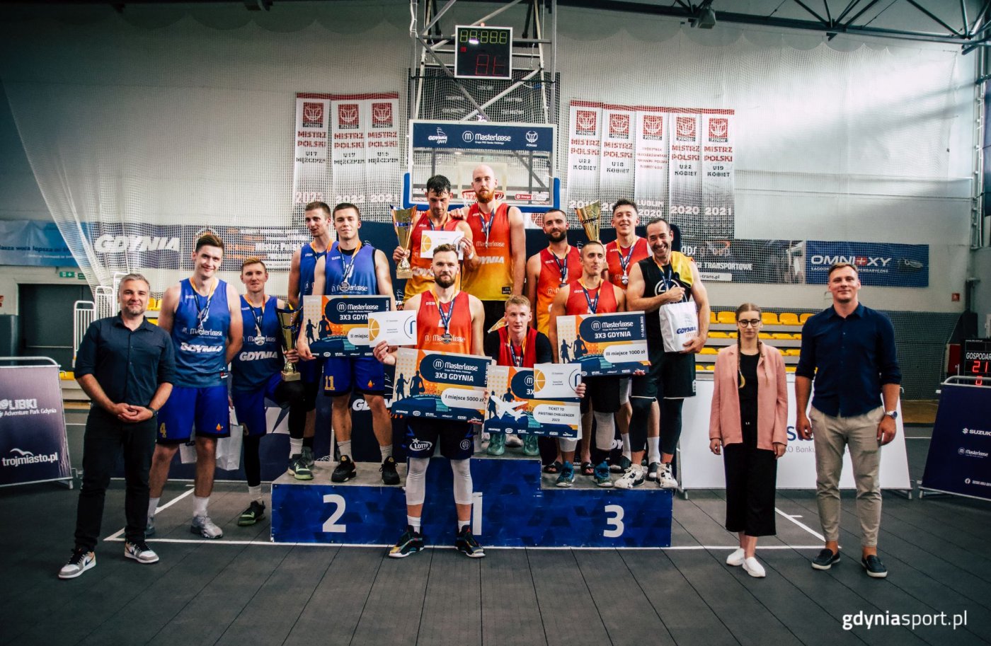 Najlepsze ekipy w kat. open turnieju Masterlease 3x3 Gdynia (fot. Agnieszka Modelska/gdyniasport.pl)