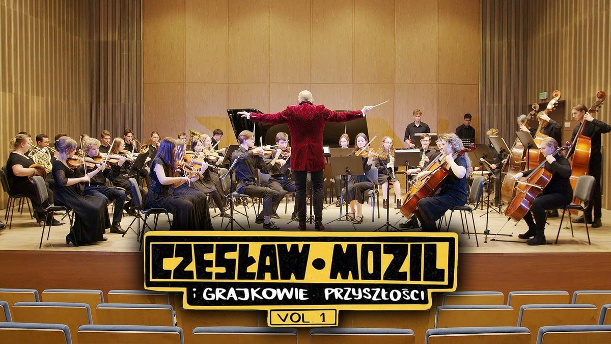 Orkiestra Symfoniczna Szkoły Muzycznej II stopnia pod dyrekcją Leszka Gołąba podczas nagrania utworu „Graj” // fot. facebook.com/czeslawspiewa