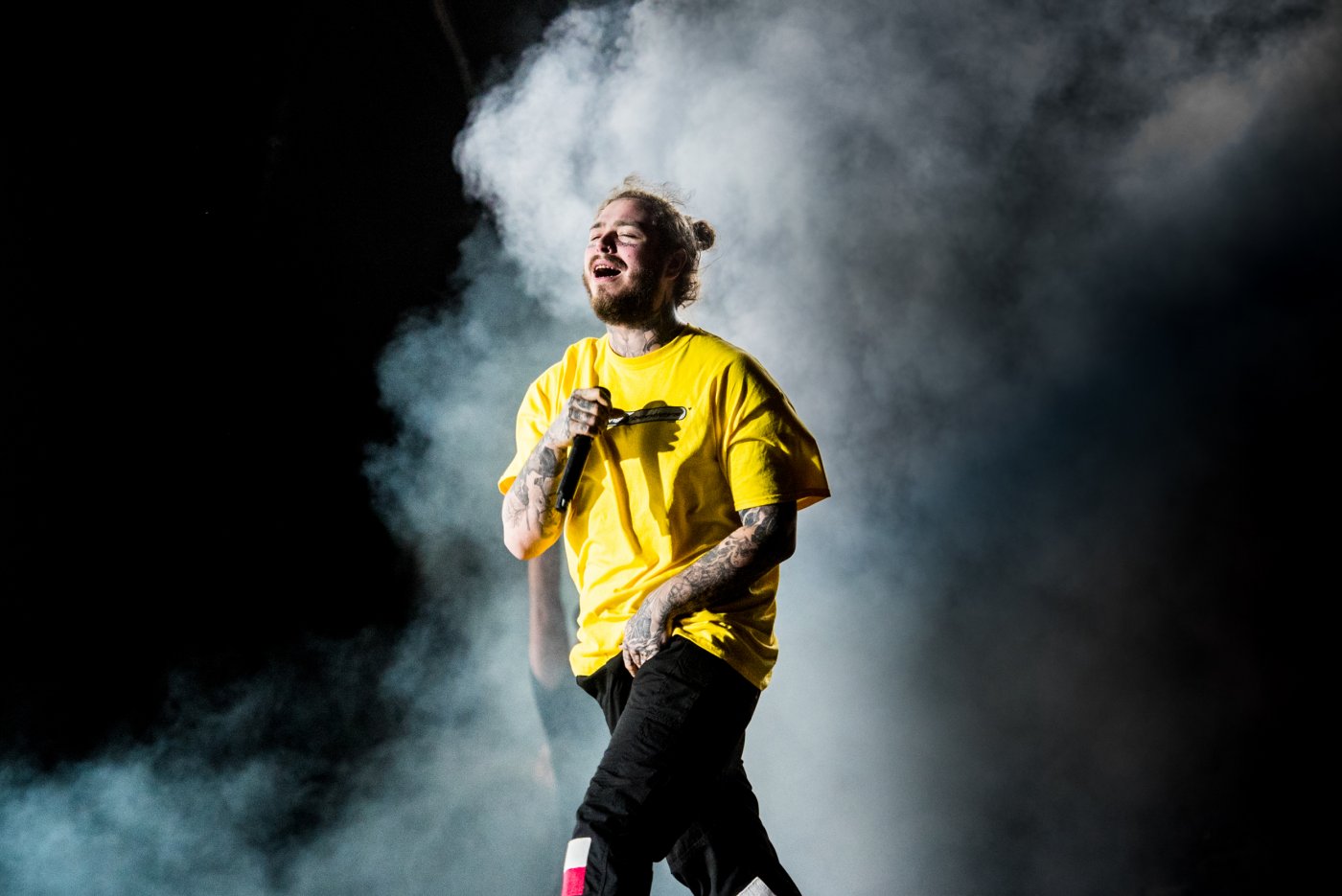 Raper Post Malone - ostatni występ na Orange Main Stage podczas tegorocznego Open'er Festival w Gdyni, fot. Monika Stolarska