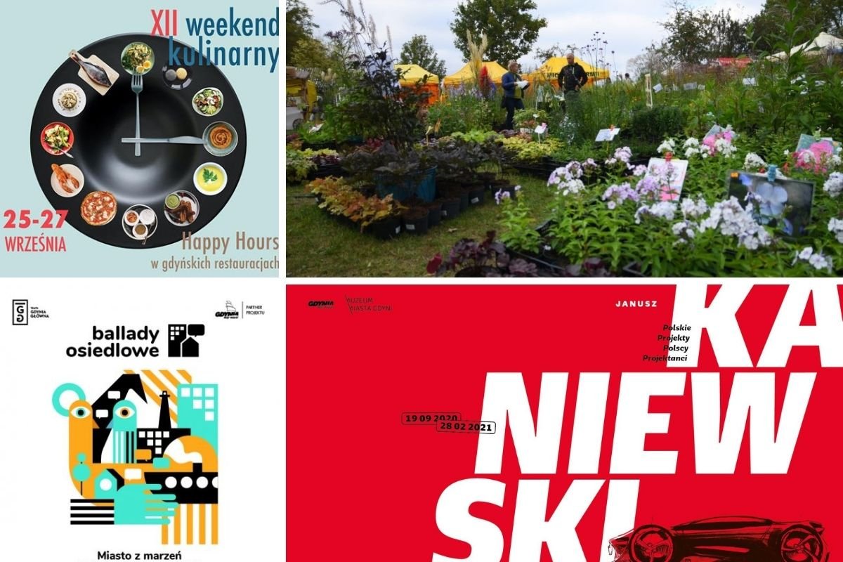 Jak spędzić weekend #wGdyni // collage zapowiadający weekend 25-27 września z materiałów prasowych