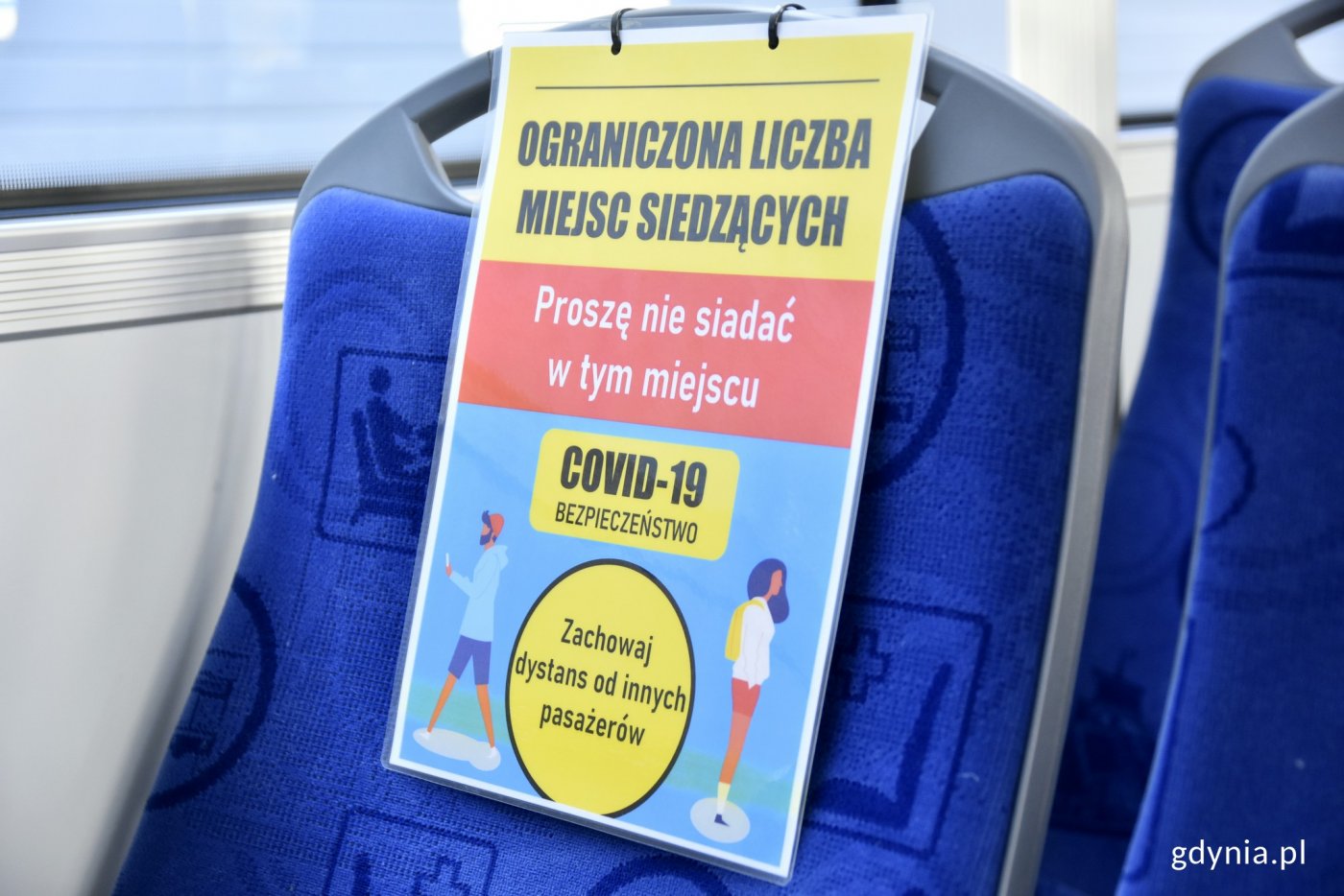 Specjalne oznaczenia graficznew gdyńskich autobusach i trolejbusach // fot. Magdalena Czernek