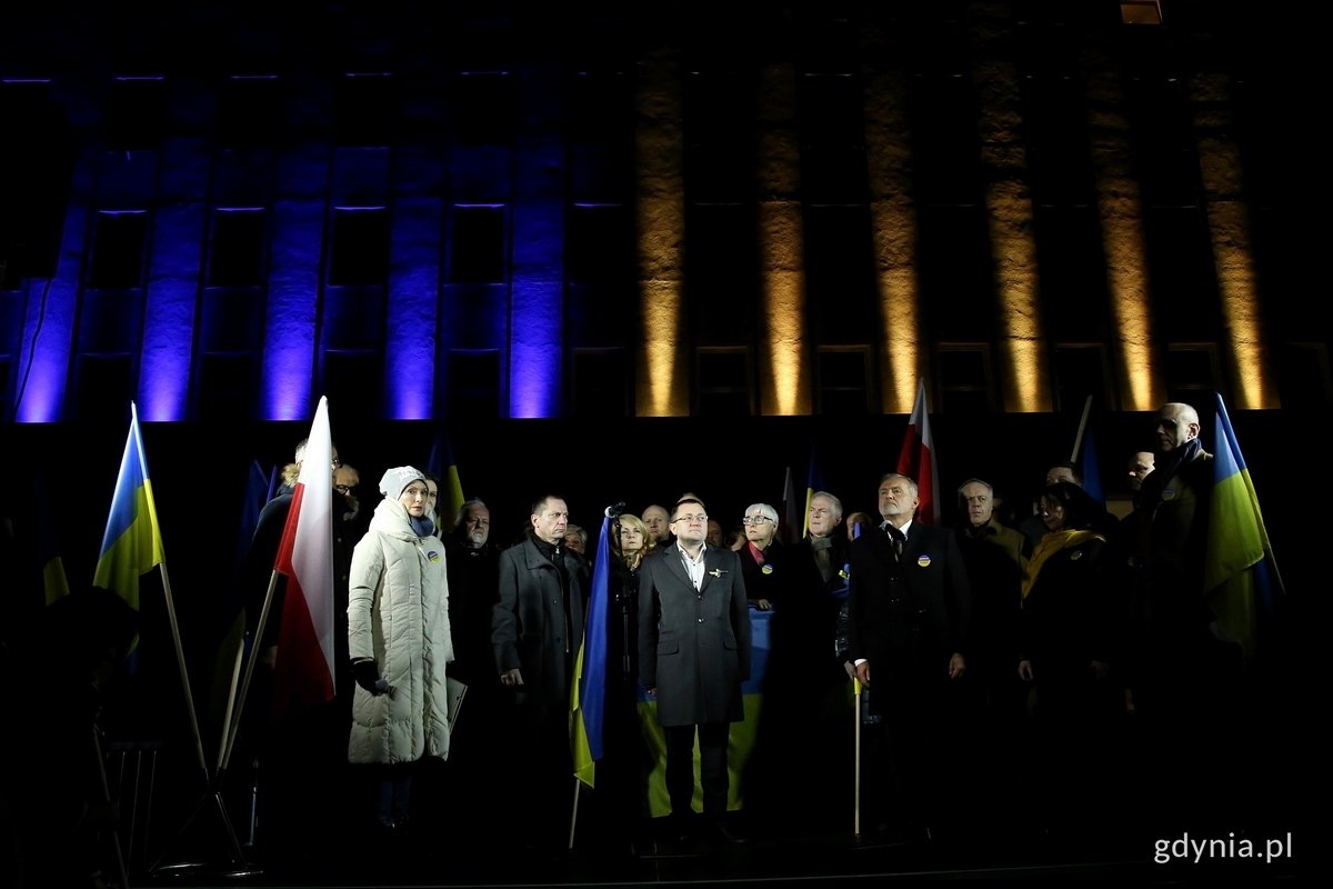 Uroczystość Gdynia z Wami! w geście solidarności z walczącą Ukrainą. Fot. Przemysław Kozłowski