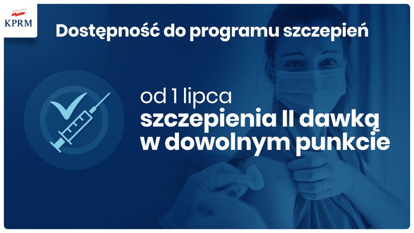  Do tej pory obie dawki przyjmowane były w tym samym punkcie, bez możliwości zmiany. Od 1 lipca drugą dawkę szczepionki przeciw COVID-19 będzie można przyjąć w dowolnym punkcie szczepień. // mat. prasowe