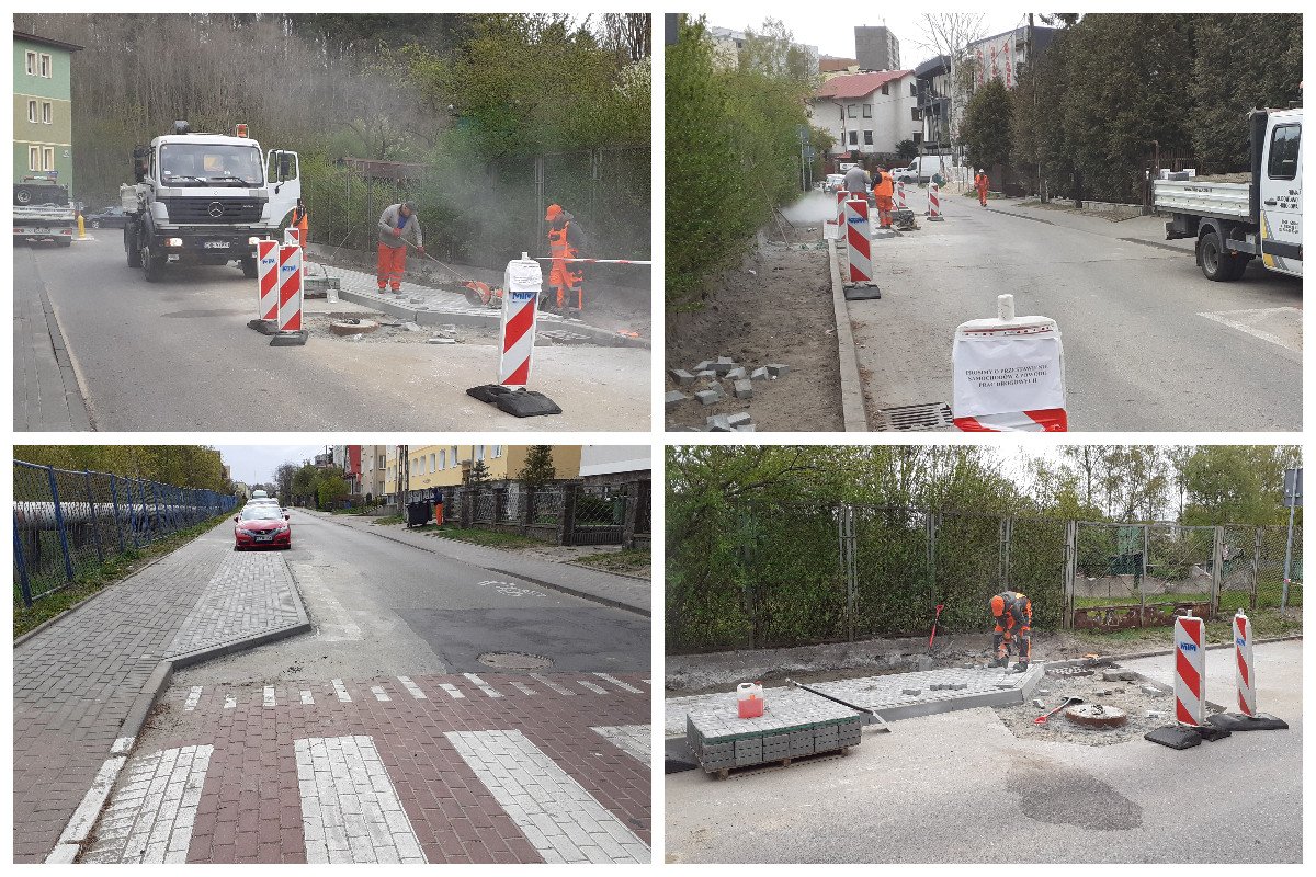 Tak powstają nowoczesne antyzatoki autobusowe na ul. Kapitańskiej // fot. ZDiZ