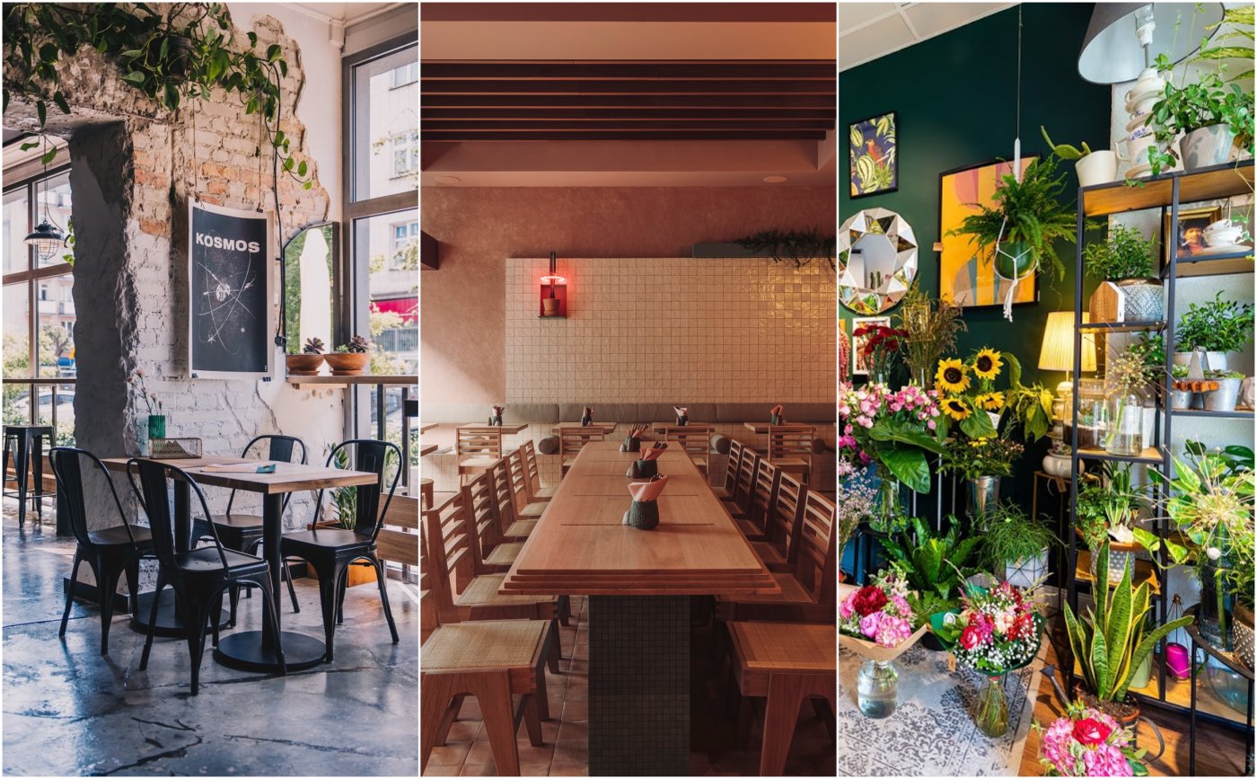 Nagrodzone w tym roku lokale: od lewej MORA bistro (fot. Michał Malinowski), Luis Mexicantina (fot. PION Studio) i Floral Design (fot. Maciej Ptak)