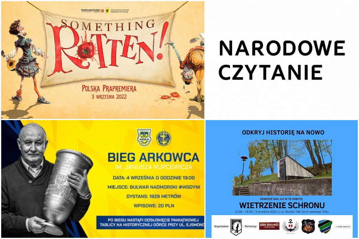 Żegnamy wakacje, ale kulturalny sezon w Gdyni trwa cały rok//collage z mat. pras.