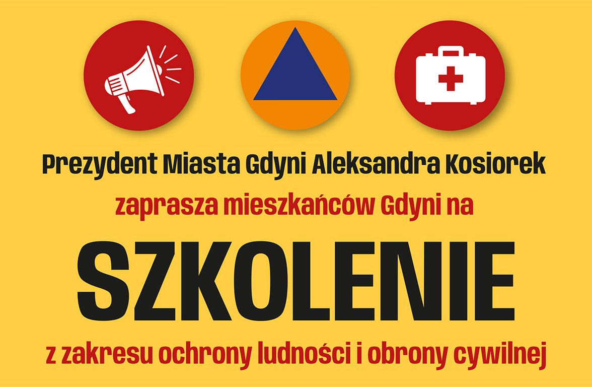 na zdjęciu opis i data szkoleń z zakresu ochrony ludności