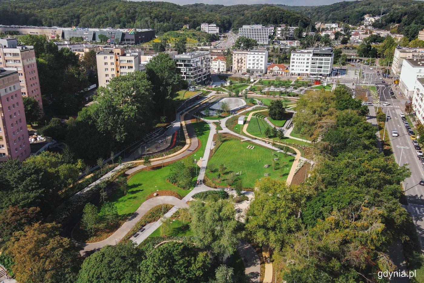 Park Centralny w Gdyni z lotu ptaka (fot. Konrad Maćkowiak, archiwum)