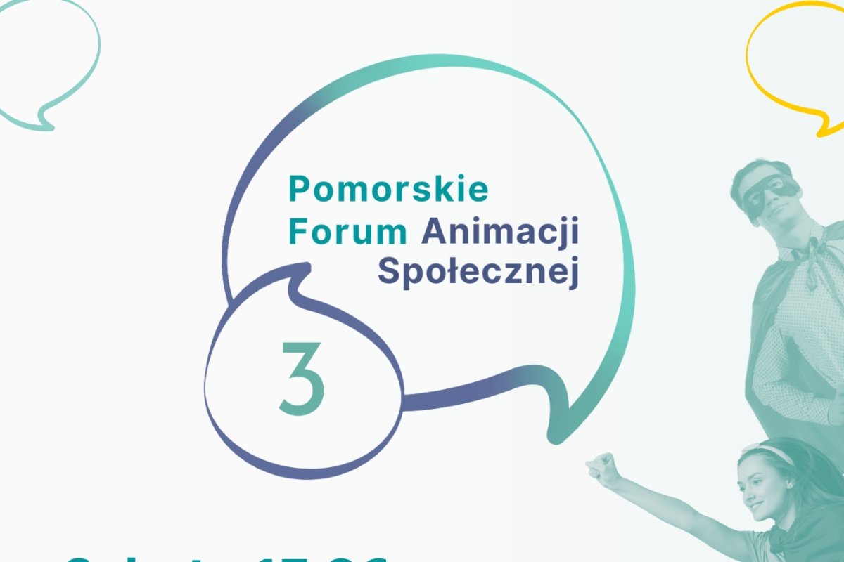 Grafika promująca III Pomorskie Forum Animacji Społecznej // materiały prasowe
