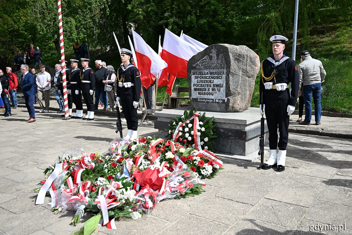 Uroczystości pod Pomnikiem Konstytucji 3 Maja rozpoczną się w niedzielę o godz. 12:00 (fot. Michał Puszczewicz/archiwum) 
