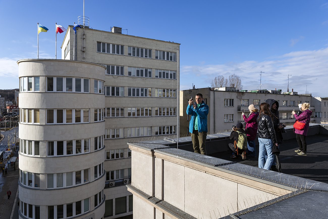Widoki z dachu budynku dawnego Banku Polskiego przy ul. 10 Lutego. Fot. Przemysław Kozłowski / ARG