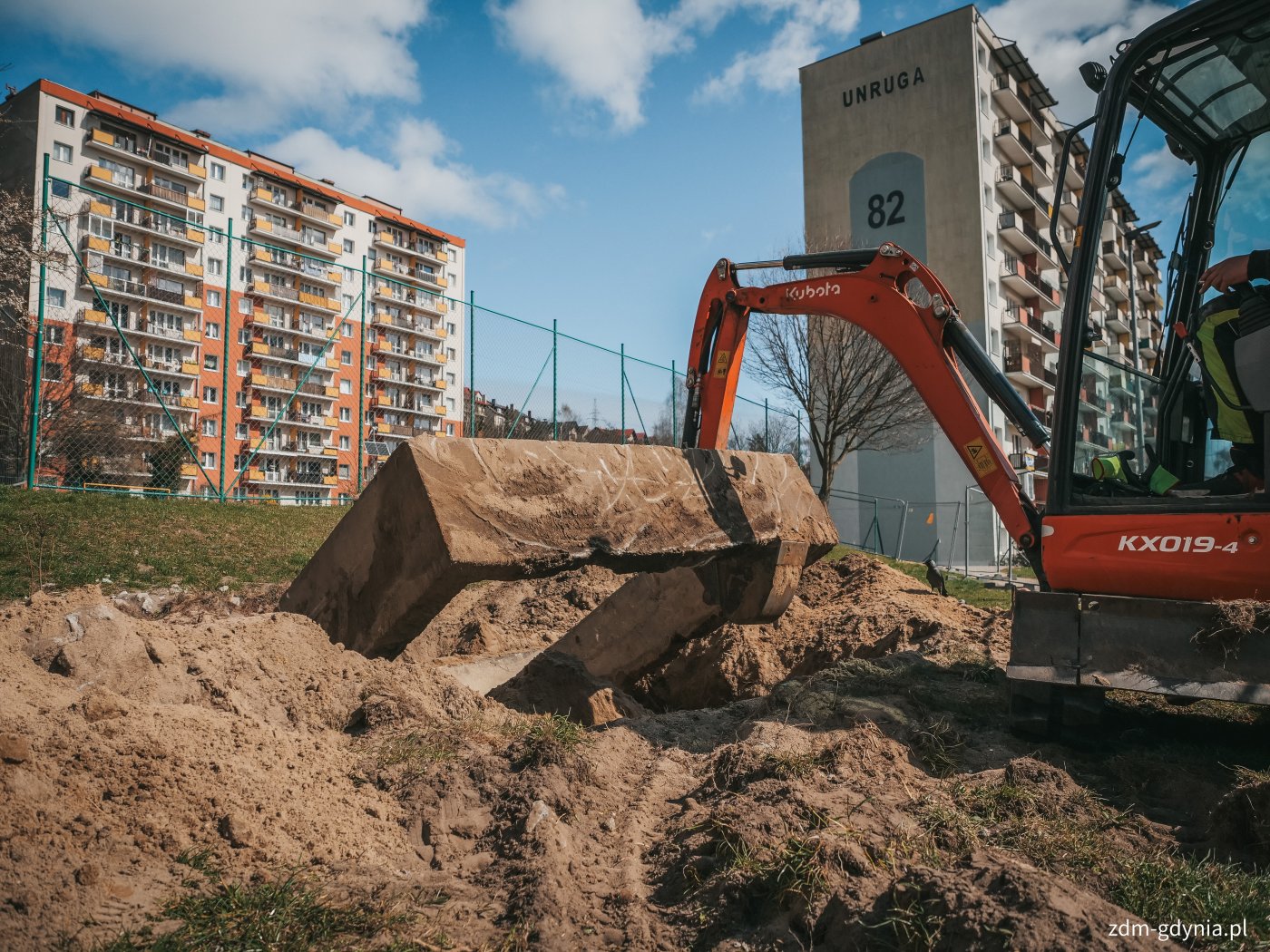 Rozpoczęcie prac przy budowie placu przy ul. Podgórskiej (fot. Marcin Mielewski, Zarząd Dróg Miejskich)