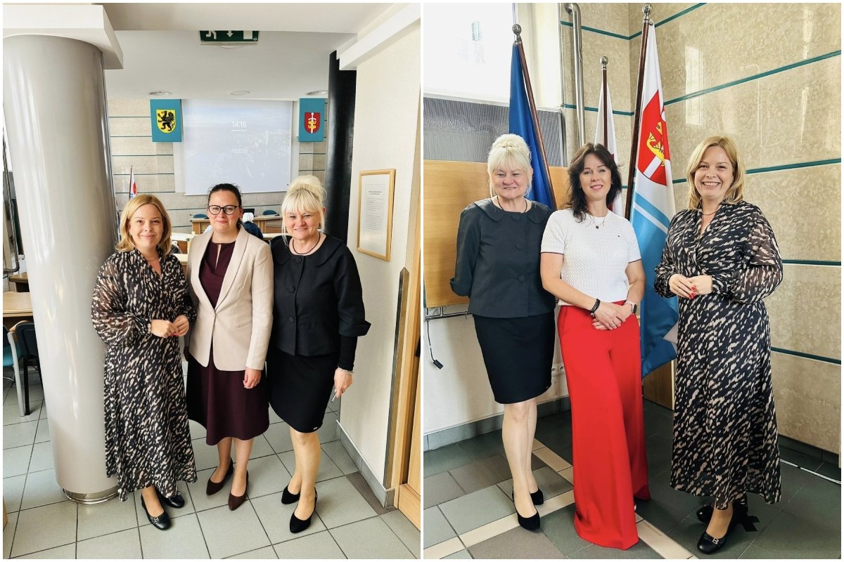 Nowe dyrektorki Anna Piskulak (druga od lewej) i Anna Gulgowska (druga od prawej) w towarzystwie wiceprezydentki Oktawii Gorzeńskiej i naczelniczki Wydziału Edukacji Iwony Tanewskiej (mat. prasowe)