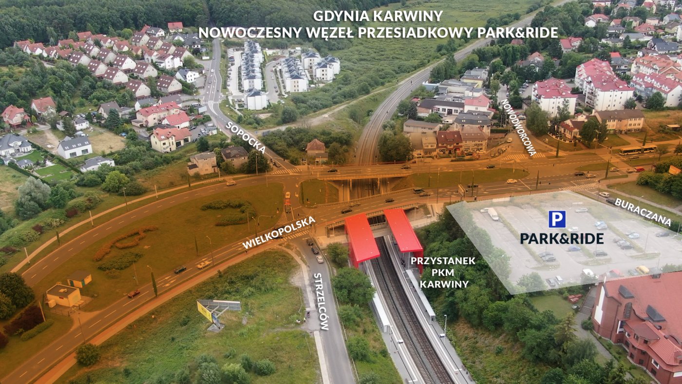 Głównymi elementami Węzła Karwiny będą parking park & ride i przebudowa fragmentu ul. Wielkopolskiej