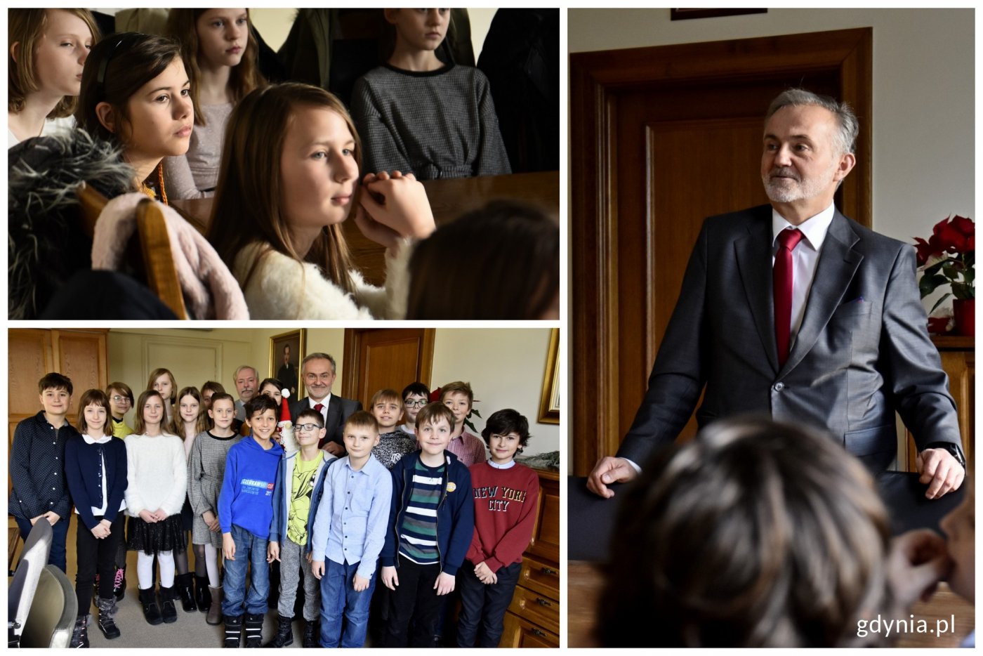 Prezydent Gdyni Wojciech Szczurek spotkał się z uczniami Szkoły Podstawowej nr 18 w Gdyni // fot. Paweł Kukla
