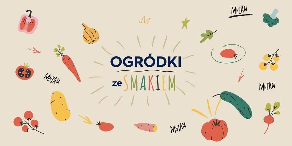 Plakat konkursu „Ogródki ze smakiem”.