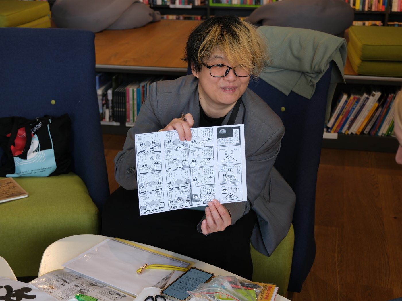 Wei-Yun Lin-Górecka podczas spotkania w Bibliotece z Pasją (fot. Biblioteka Gdynia)