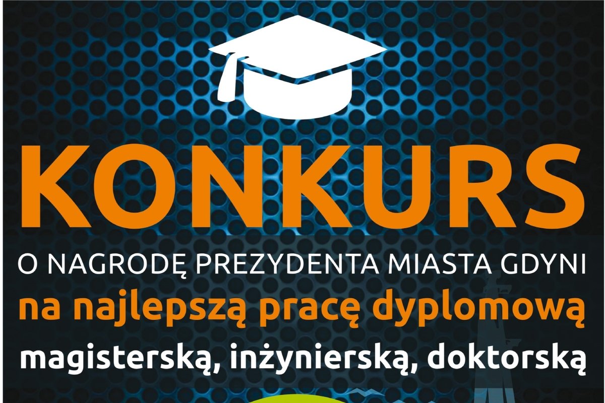 Grafika promująca konkurs na najlepszą pracę dyplomową o Gdyni // materiały prasowe
