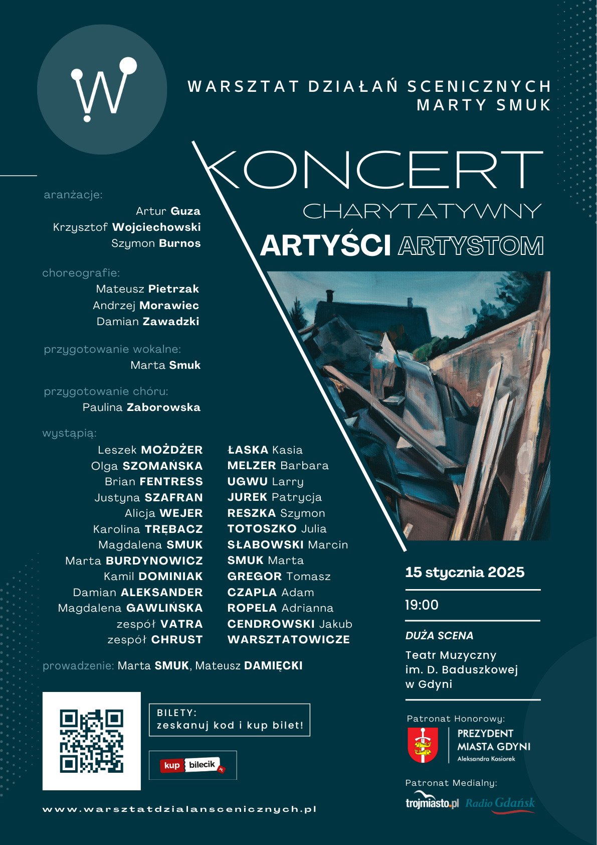 Plakat koncertu Artyści Artystom (mat. prasowe)