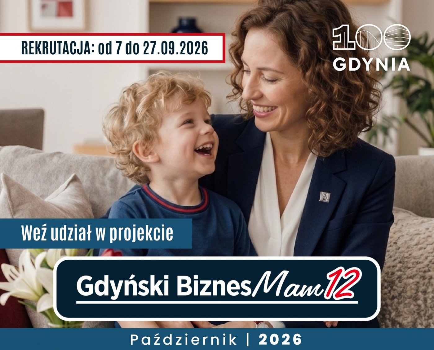 7 września 2026 r. rusza 12. edycja projektu Gdyński BiznesMam (grafika: mat. prasowe organizatora)