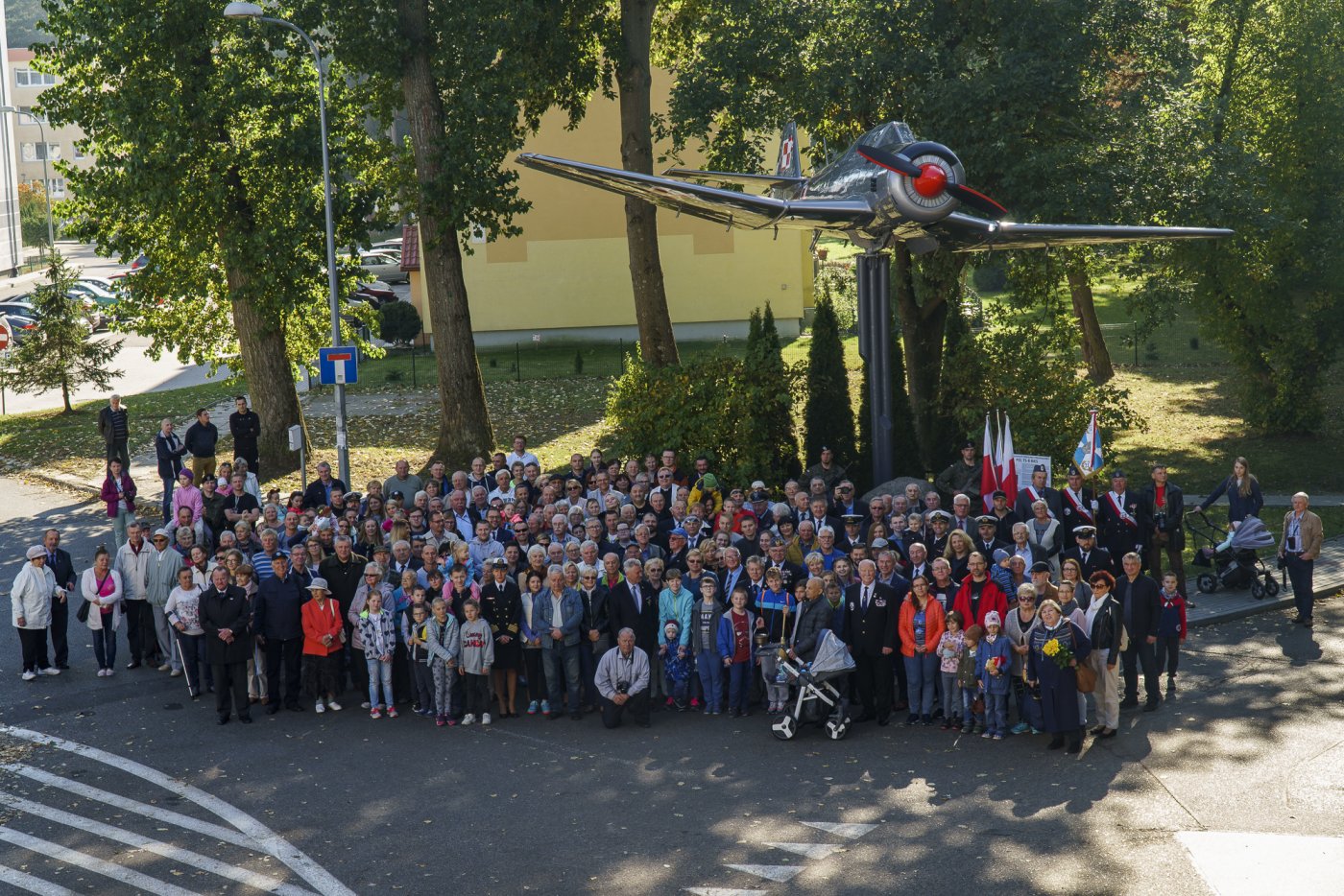 Powitanie samolotu TS - 8 Bies na Babich Dołach/ fot. Aleksander Trafas