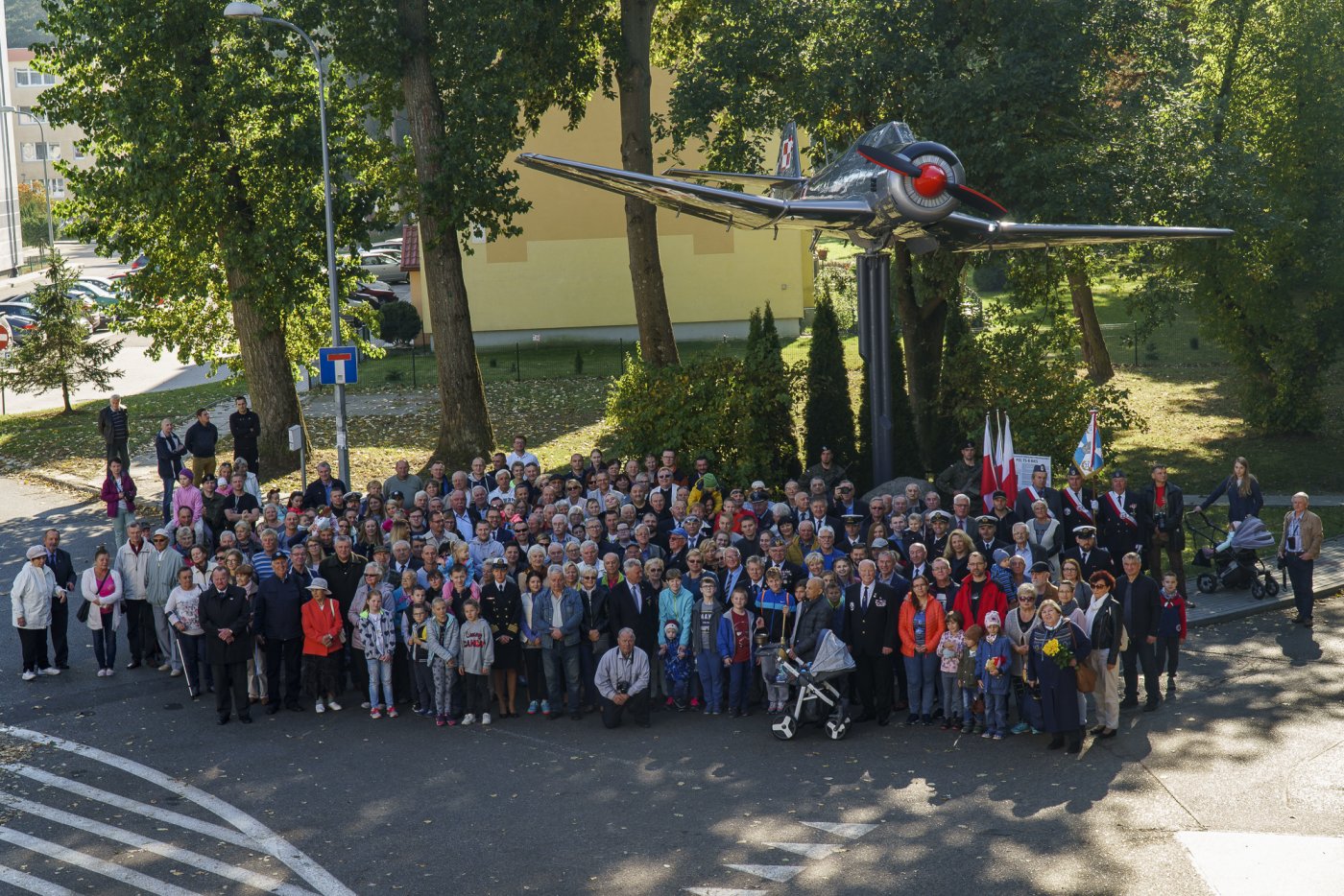 Powitanie samolotu TS - 8 Bies na Babich Dołach