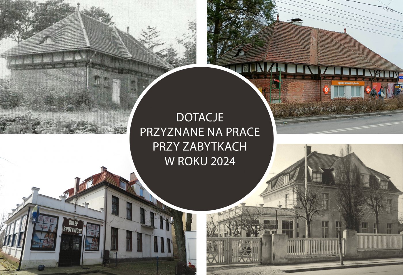 Budynki, które uzyskały dotacje na prace konserwatorskie w 2024 roku