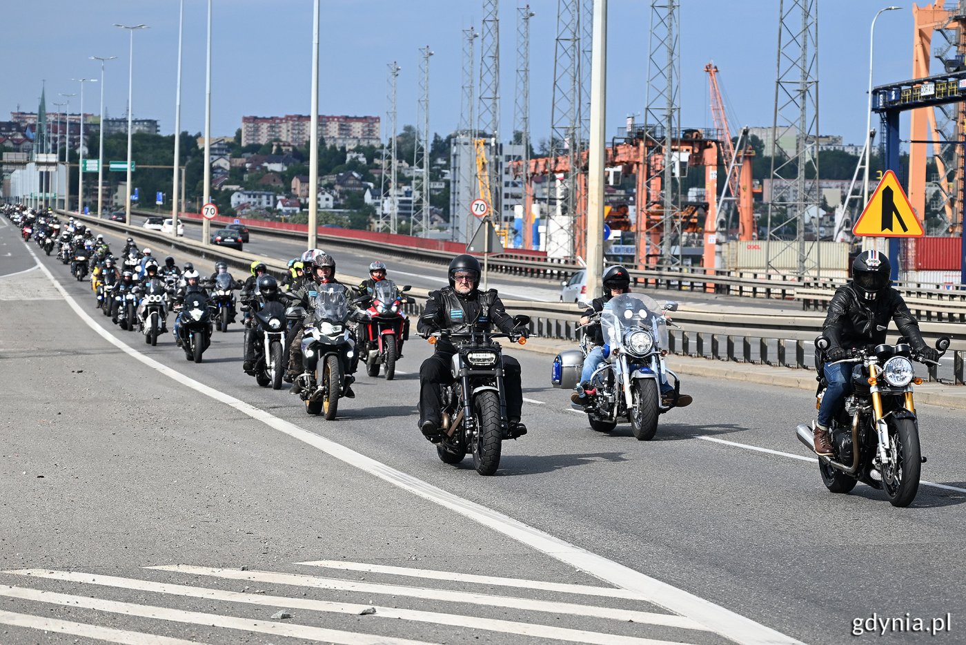 Motocykliści przejechali ulicami Gdyni (fot. Michał Puszczewicz)