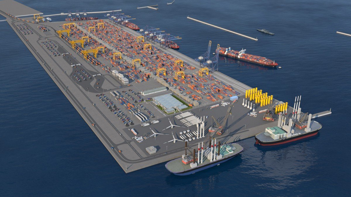 Tak według wstępnej koncepcji ma wyglądać Port Zewnętrzny. Port Gdyni przewiduje zbudowanie m.in. wieży widokowej, fot. mat. prasowe Portu Gdynia