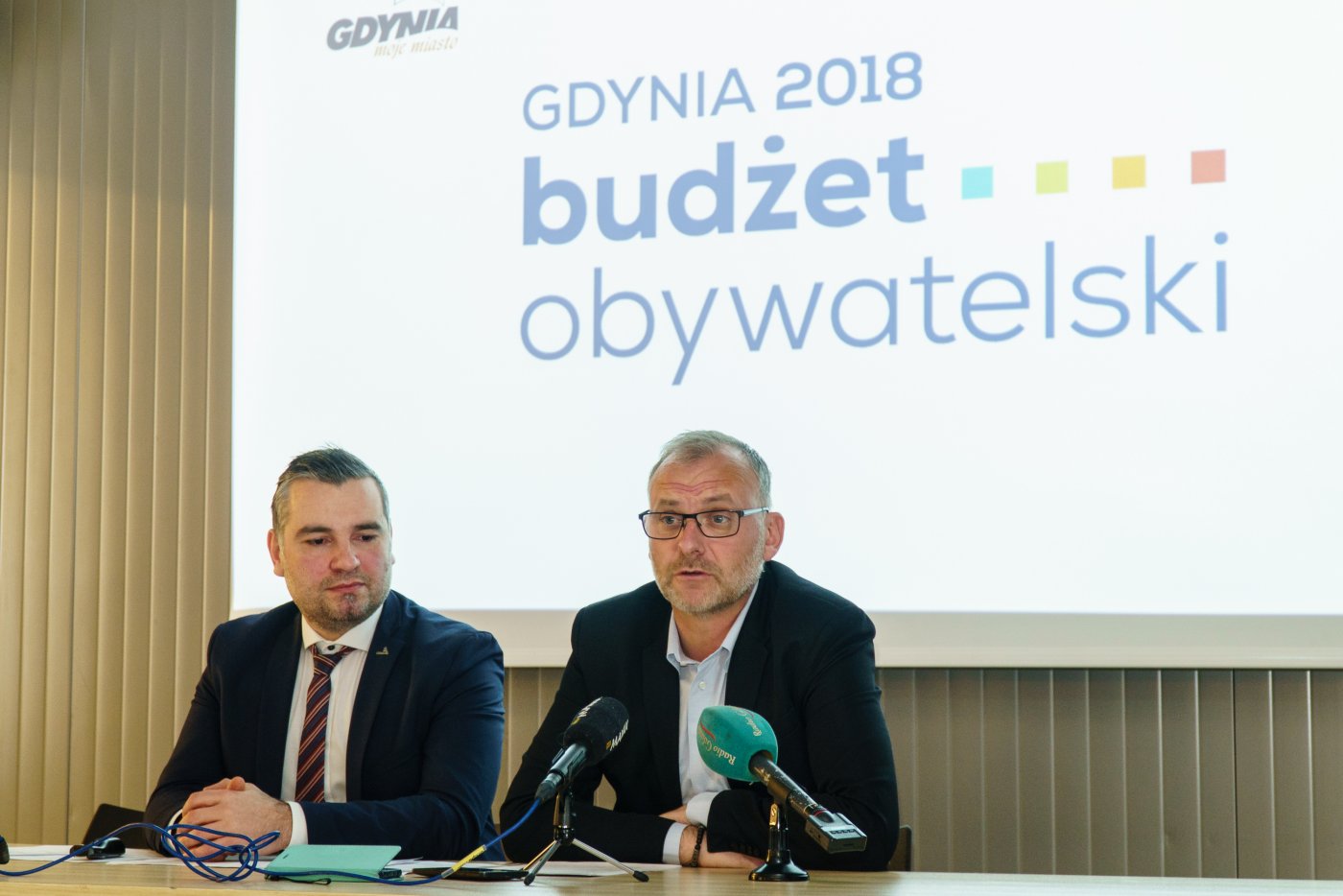 Budżet Obywatelski 2018 – Złóż swój projekt w lutym. Na zdjęciu :koordynator budzetu obywatelskiego, radny Paweł Brutel oraz wiceprezydent Gdyni Michał Guć // fot. Aleksander Trafas