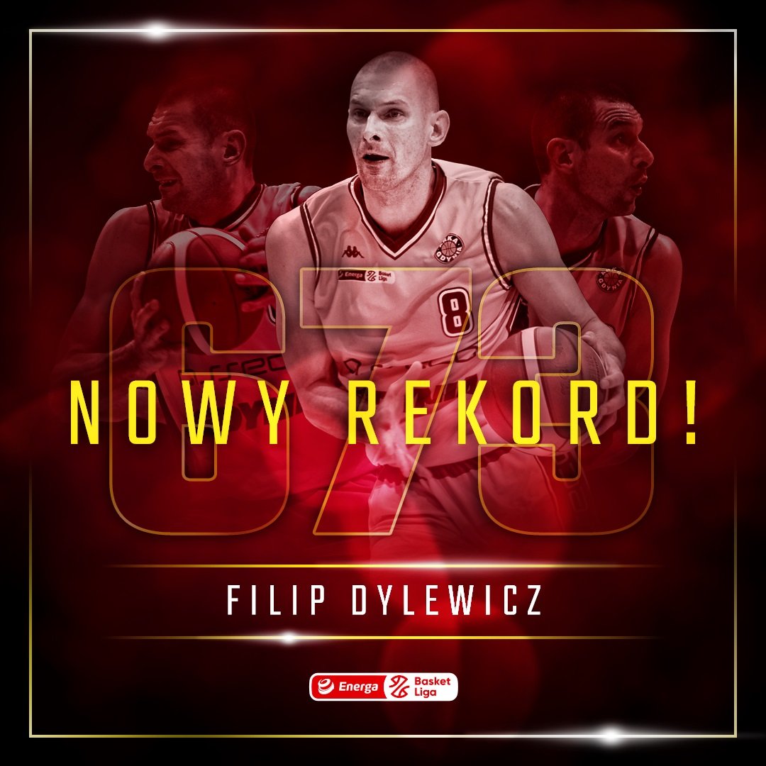 Filip Dylewicz w sobotę może zostać samodzielnym liderem Polskiej Ligi Koszykówki / fot. M. Mazurczak