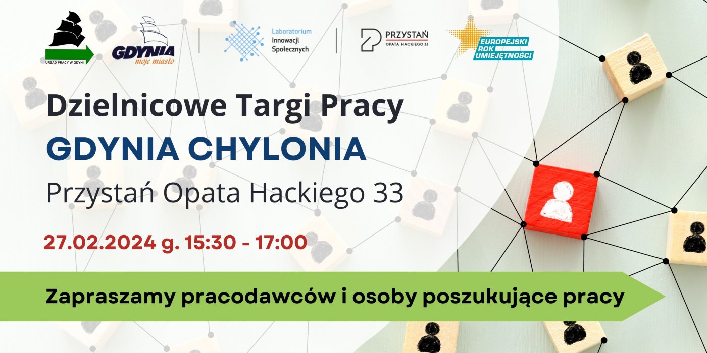 Dzielnicowe Targi Pracy odbędą się 27 lutego w Przystani Opata Hackiego 33. Fot. PUP Gdynia