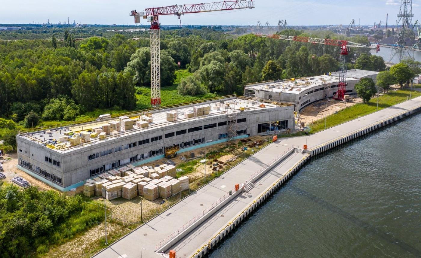 Realizowana w Gdańsku budowa Centrum Offshore Uniwersytetu Morskiego w Gdyni. Fot. UMG