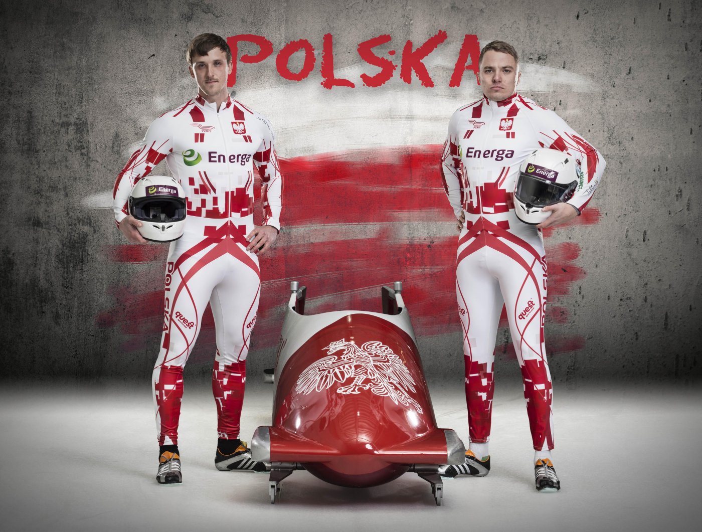 Polska dwójka bobsleistów rozpocznie zmagania już w niedzielę, po lewej zawodnik Floty Gdynia Krzysztof Tylkowski, po prawej Mateusz Luty z AZS UMCS Lublin, fot. materiały prasowe PZBiS