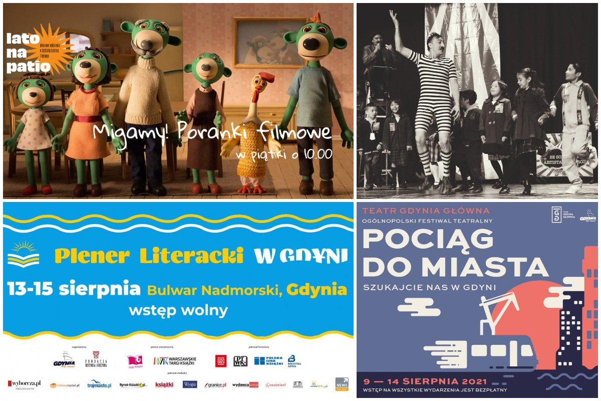 Przegląd bezpłatnych aktywności kulturalnych dla małych i dużych // collage z mat. pras.