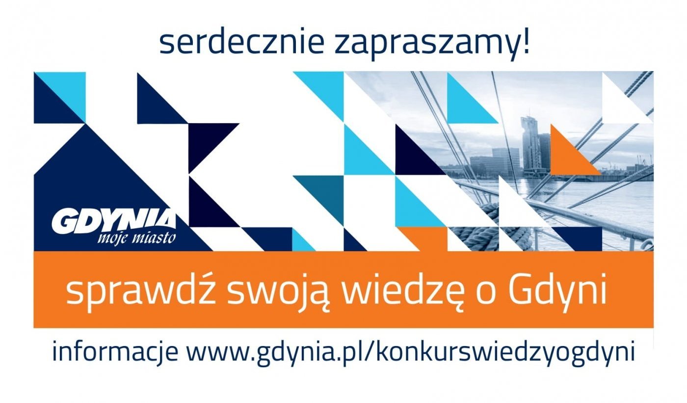Plakat ósmej edycji Konkursu Wiedzy o Gdyni