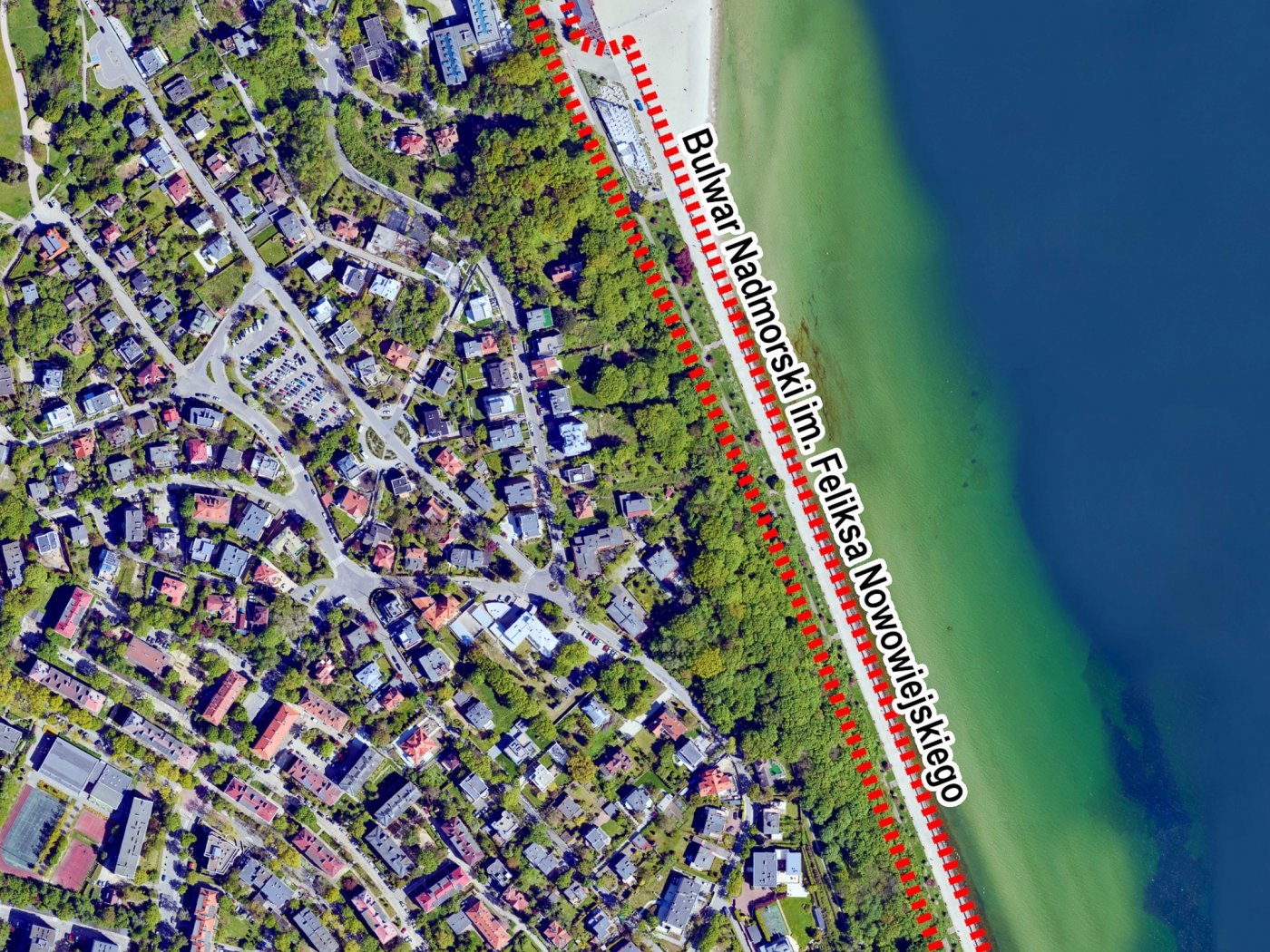Fragment obszaru, którego dotyczy wyłożony do wglądu miejscowy plan zagospodarowania przestrzennego, fot. Biuro Planowania Przestrzennego Miasta Gdyni
