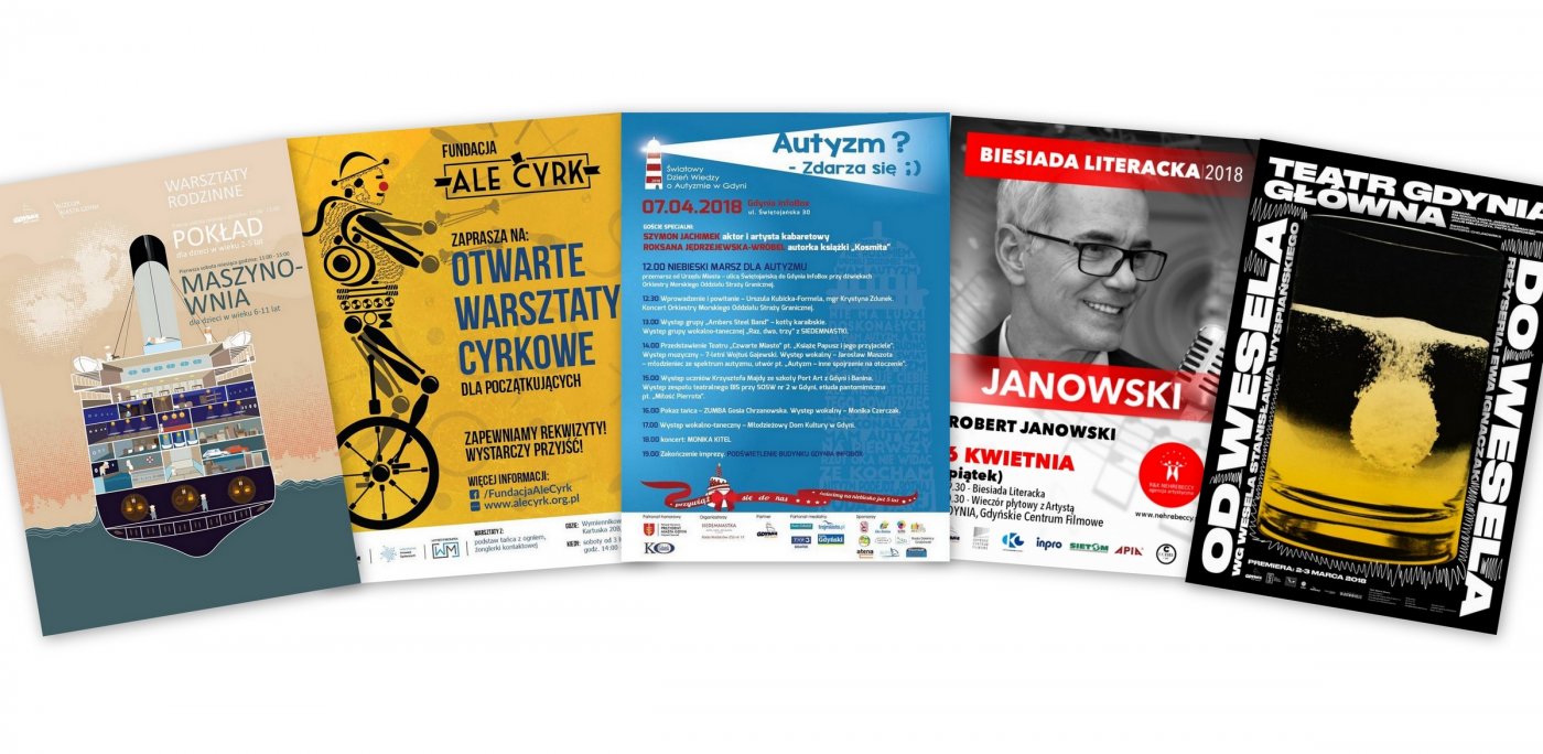 Plakaty weekendowych wydarzeń