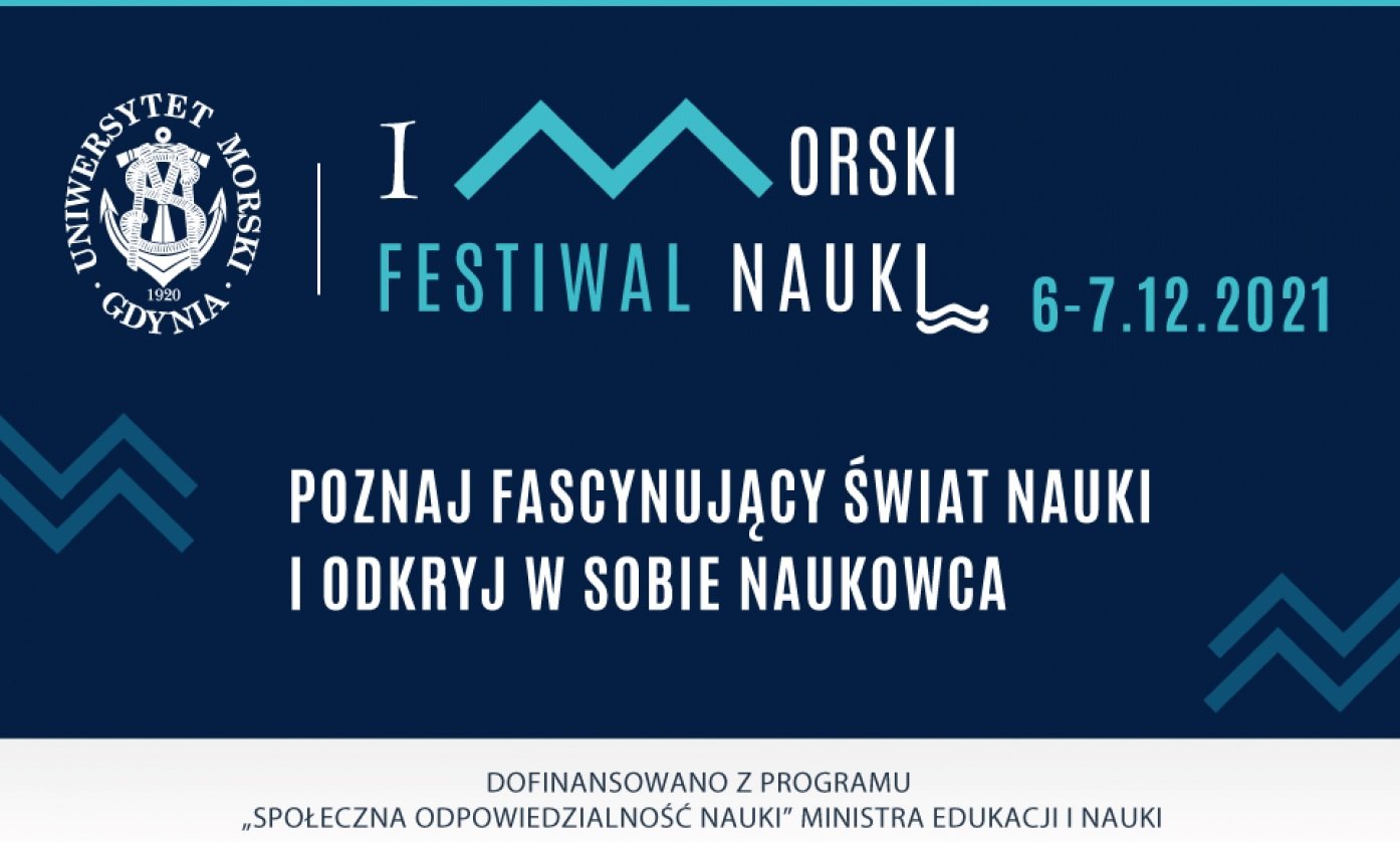 Grafika promująca I Morski Festiwal Nauki // mat. pras Uniwersytetu Morskiego