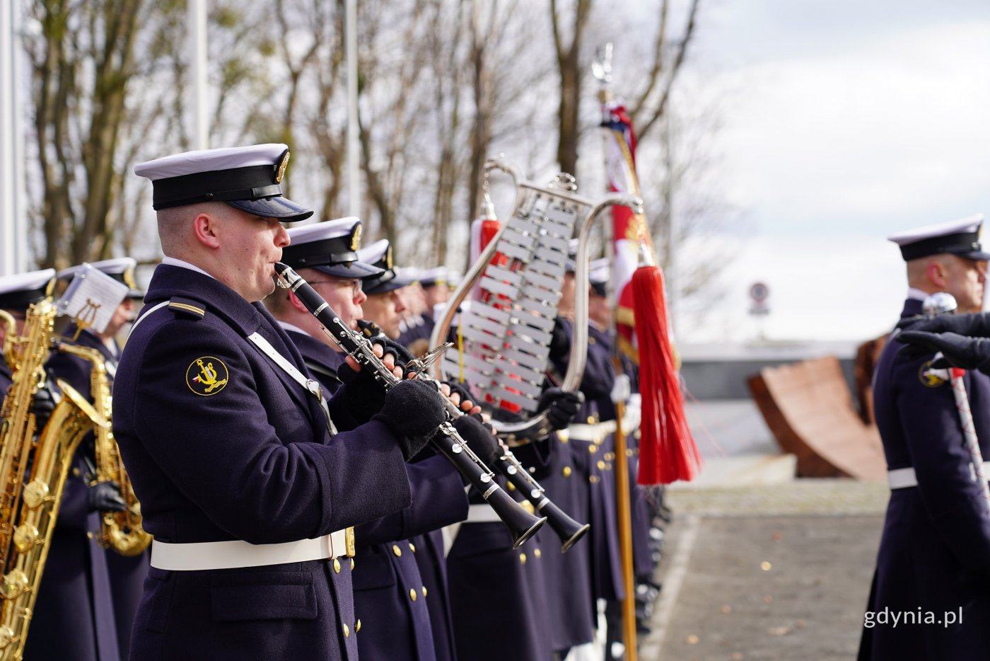 Wydarzenie uświetniły wojskowa asysta honorowa oraz Orkiestra Reprezentacyjna Marynarki Wojennej (fot. Karolina Szypelt)