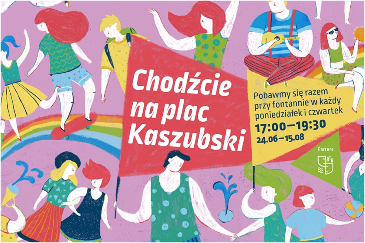Grafika promująca wydarzenie „Chodźcie na plac Kaszubski” (mat.prasowe)
