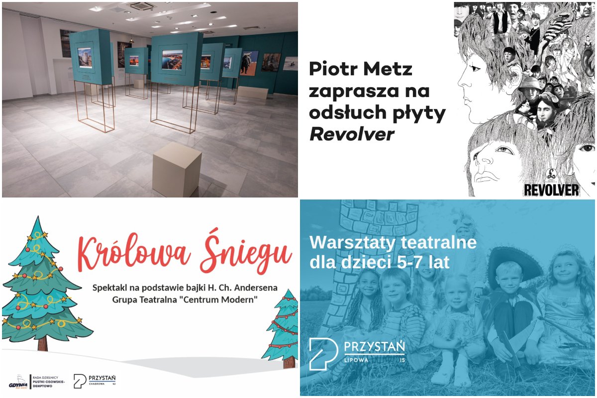 Kolaż wybranych wydarzeń kulturalnych. Materiały organizatorów 