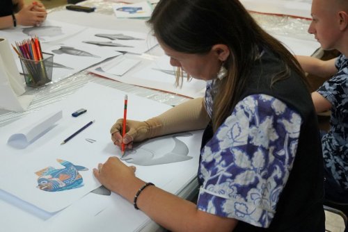 Prace kompozycyjne autorów zwycięskich prac (fot. Magdalena Starnawska)