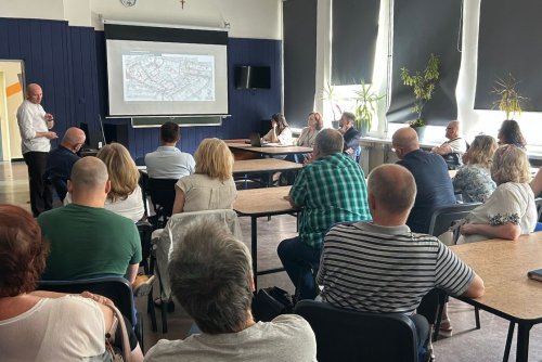 Spotkanie z mieszkańcami odbyło się w Zespole Szkół Chłodniczych i Elektronicznych (fot. Magdalena Starnawska)