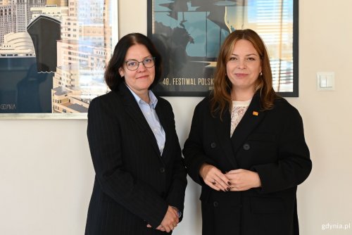 Na zdjęciu (od lewej): Maria Maślak, dyrektorka Pomorskiego Parku Naukowo-Technologicznego i Oktawia Gorzeńska, wiceprezydentka Gdyni (fot. Magdalena Starnawska)