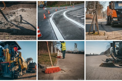 W Gdyni rozpoczął się główny etap prac po okresie zimowym. (fot. Marcin Mielewski // Zarząd Dróg Miejskich)